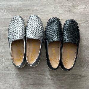 Lot of 2 - Sam Edelman | US8 | Catherine woven leather platform espadrilles